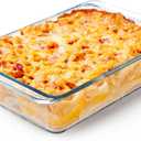 NUTRIUPS 2.4QT Deep Glass Baking Dish,(9.57inchesGlass Baking Pan,Rectangular Lasagna Pan,Glass Casserole Dish,Microwave & Oven Safe
