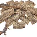 VCEPJH 1.5 LB Reptile Bark Bedding, Natural Cork Bark for Reptiles Flat Cork Wood Terrarium Substrate Tank Supplies for Snake Spiders Bearded Dragons Hermit Crabs Geckos