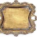 Vintage Small Gold Ring Dish, Birthday & Wedding Gifts for Women Wedding Ring Tray - 5.3 x 4.5 inches