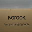 KARAOK Baby Changing Table with Wheels, Portable Diaper Changing Station with 4-Level Height Adjustment & Storage Rack for Newborn, Infant(Light Grey)