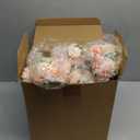 Tigeen Artificial Flowers Artificial Peonies Silk Flowers Faux Peony Fake Peony Silk Hydrangea Bouquet for Wedding Table Centerpiece Floral Vase Decor(Pink,24 Bundles)