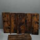 upsimples Floating Shelves for Wall, Wall Shelves for Decor Storage Set of 6, Wall Mounted Wood Shelf for Bedroom, Living Room, Bathroom, Kitchen, Picture Ledge Shelf, Brown (15.7in)