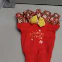 CuteBone Christmas Dog Sweater Dress Turtleneck Puppy Sweater with Bowtie Leash Hole Pullover Winter Dress for Small Dogs (Merry Christmas 1)