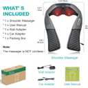 Medcursor Neck Massager, 2026 Upgraded, Portable Electric Shiatsu Back Massage Device with Heat, Deep Tissue 3D Kneading Pillow for Muscle Pain Relief (No Battery)