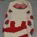 ANIAC Strawberry Turtleneck Cat Sweater Warm Knitted Small Dog Clothes for Girls Boys Autumn Winter Puppy Outfit Cold Weather Pet Knitwear for Chihuahua Yorkie Poodle (Red Strawberry, Large)
