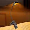 Vekkia Amber Rechargeable 7 - Led Eye - Care Book Light with Blue - Light Blocking, 3 Levels, 1600K for Eye - Friendly Use. Offers Up to 70 Hours of Reading (Black)