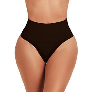 JELLYOGA Thong Shapewear for Women Tummy Control Underwear Girdle Seamless Body Shaper High Waist Shaping Panties Small