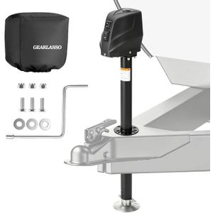 8500LBS Electric Trailer Jack with Waterproof Cover& LED Light,Electric Power A-Frame Tongue Jackfor Travel Trailer,IP67 Waterproof Buttons,8.86"-32.3" Lift