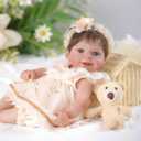 Realistic Reborn Baby Dolls-20Inch Cute Smiling Reborn Baby Doll (Vinyl) with Accessories for Age 3+ Years Old Gift and Collectible