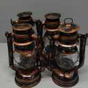 Honoson 4 Pieces Oil Lamp Hurricane Lamp Kerosene Lantern for Indoor Outdoors Decorative Hanging Oil Lantern with Wick for Hiking Emergency Camping Party Decoration(Bronze,10 Inch)
