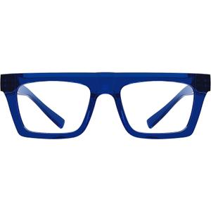 Eyekepper Metalless Screwless Spring Hinges Reading Glasses for Women and Men Design Readers(Blue, +3.25)