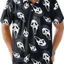 Arvilhill Men's Pumpkin Polo Shirt Short Sleeve Costume Collared Shirt M