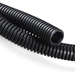 ZhiYo 20FT 1/4 Wire Loom Split Tubing Auto Wire Conduit Flexible Cover | High Temperature Heat Resistant -40F to 257F | Plastic Cover for Electrical Wires & Cables, Black