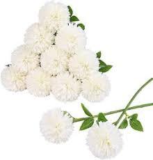 34.45" Long Stems Plum Fake Peach Plants Real Touch Silk for Wedding Home Bedroom Party Table Office, White
