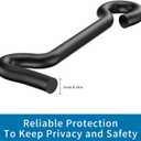 2 Pack Barn Door Latch Lock 3" Black Hook and Eye Latch with Screws, Rust-Resistant Metal Gate Latch for Window, Cabin Hooks, Sliding Door, Bathroom, Bedroom