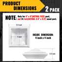 VIVIDA 4" x 4" Vinyl Fence Post Cap (Actual 4" x 4"), New England Pyramid Post Cap, PVC Square Top Cover, for Vinyl Fences, Mailboxes & Decks, White, 2 Pack