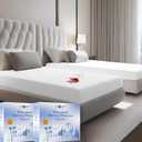 2 Pack Waterproof Twin Mattress Protector for Twin Size Bed - Soft, Noiseless and Cooling with Deep Pockets to Fit 8-20 inch Mattresses