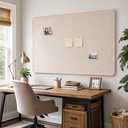 72 x 48 Inch Beige Felt Bulletin Board for Wall, Frameless