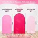7.2ft 6.6ft 6ft Pink Arch Cover Set of 3-Wrinkle Free Spandex Wedding Arch Covers-Stretchy Chiara Arch Backdrop Stand Cover for Baby Shower Birthday Party Wedding Bridal Shower Background Cover