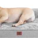EHEYCIGA Orthopedic Dog Bed Medium Size Dogs, Memory Foam Dog Bed with Washable Removable Cover, Waterproof Pet Sofa Couch for Crate with Nonskid Bottom, 30x20x6, Grey