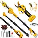 Electric Pruning Shears Compatible with DeWalt 20V Max Battery, Cordless Garden Shears with Telescopic Pole, 30mm Cutting Diameter Pole Pruner Garden Tool(Battery Not Included)