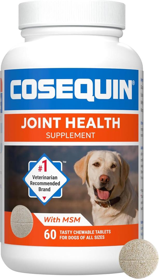 Nutramax Laboratories Cosequin Plus MSM Chewable Tablets, 60 Count