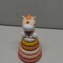 Nueplay Stacking Rings Toy for Baby Girls with Unicorn Topper  6 Textured Sensory Rings, Squeaky Stacker Set in Pastel Colors, Gifts for 1 Year Old Girls, Baby Shower & Birthday Present