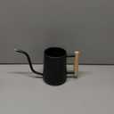 Watering Can for Indoor Plants, 35 oz/1000 ml Metal Stainless Steel Pot with Long Spout for House Plants Bonsai Outdoor Garden Flower Decorative (Black)