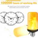 Dyforce Christmas Light Bulbs, 6W 4 Modes E26/E27 Base Flickering Fire Light Bulbs with Gravity Sensor, Flame Light Bulbs for Indoor Outdoor Decorations - 4 Pack (Yellow)