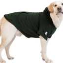 Koneseve Dog Hoodie Fleece Dog Clothes Warm Sweater with Hat for Medium Large Dogs Cat Hooded Shirt Kitten Pet Basic Sweatshirt with Pocket Doggie Soft Winter Coat Apparel (Green; 5XL)