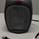 Amazon Basics Ceramic Space Heater, Portable Indoor Heating Solution, With Overheat and Tip-Over Protection, Thermostat, Non-Oscillating, 1500W, 7.52"D x 6.34"W x 9.45"H, Black