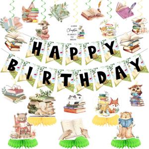 Storybook Baby Shower Party Decorations Storybook Birthday Party Decor Supplies for Jungle Safari Woodland Animals Baby Shower Party Gender Reveal Supplies Decorations