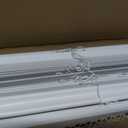 Cordless Vinyl Mini L Blinds 28" W x 48" H, 1" Slat White Horizontal Windows L Blind for Door, Shades, Camper, Light Filtering, Interiors, Arrive 1/2 Inch Narrower Indoor