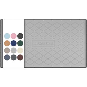 URMONA 40" x 22" Waterproof Silicone Mat in Multiple Sizes & Colors, Under Sink Mat for Kitchen & Bathroom, Pet Food Pad for Dogs & Cats, Kitchen Cabinet Liner, Multi-Purpose for Storage(Light Grey)