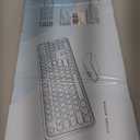 FOPETT 2.4GHz Wireless Keyboard and Mouse Set with Switch Button  FullSize Keyboard  Compatible for Windows/Laptop/PC/Notebook/Smart TV and More  White Colorful