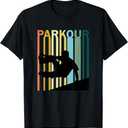 Vintage Style Parkour Silhouette T-Shirt Size S