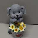 Solar Dog Statue with LED Light,Outdoor Decorations Dog Figurine Light, Unique Dogs Gift for Women,Mom,Lover,Housewarming