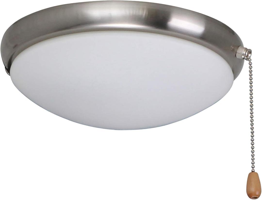 Emerson Moon Ceiling Fan Light Fixture (Brushed Steel)