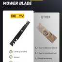 OCPTY 42'' Deck Mower Blades Replace for Ariens 21546095,for Craftsman 127843, 134149, 138498,LT2000 LT1000 for Husqvarna 532134149 42'' Deck Riding Mower Blades(5 Point Star), 2Pack Mulching Blades