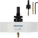 Mollom (152.5mm | 6") HSS M42 with 8% Cobalt BI-Metal Hole Saw with 2 Pilot Drill Bits & Arbor Smooth Cutting for PVC,Drywall,Wood,Plastic,Gypsum Board,Rubber 2 Pack