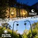 Solar Hanging Sun & Moon Lights Set for Outside,2 Pack Metal Lanterns Pierced Carving Soothing Lamp, Large Decorations for Yard Garden Patio Proch Tree Wall, Christmas Gifts for Women Mom