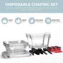 Alpha Living 6 Pack - Disposable Chafing Dish Buffet Set, Half Size Pans, Welded Body Food Warmers for Parties, Fuel Cans Complete Set, Warming Trays