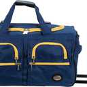 Rockland Rolling Duffel Bag, Black, 22"