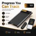 HOELLL Walking Treadmill Pad with 5% Adjustable Incline and APP Sync, Small Compact Under Desk Treadmills for Home and Office with Remote Control and LED Display, 2.5HP
