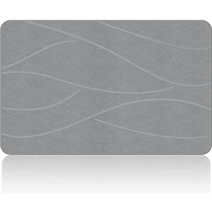 AWW Foldable Stone Bath Mat, Compact and Easy to Store Bath Mats for Bathroom, Easy to Clean, Slate Gray