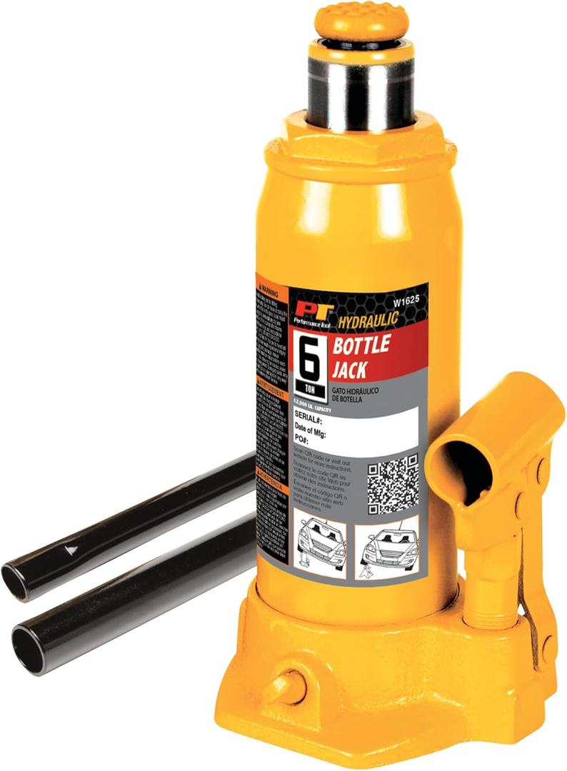 Performance Tool W1621 2 Ton Heavy Duty Hydraulic Bottle Jack