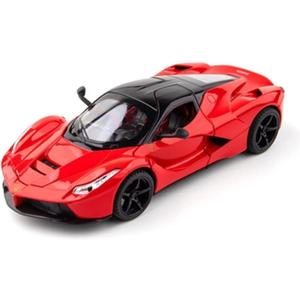 Toy car Model 1:24 for Ferraris Laferrari FXX K Alloy Sports Car Model Diecasts with Sound Light Kids Toy Gift (Color : Red)