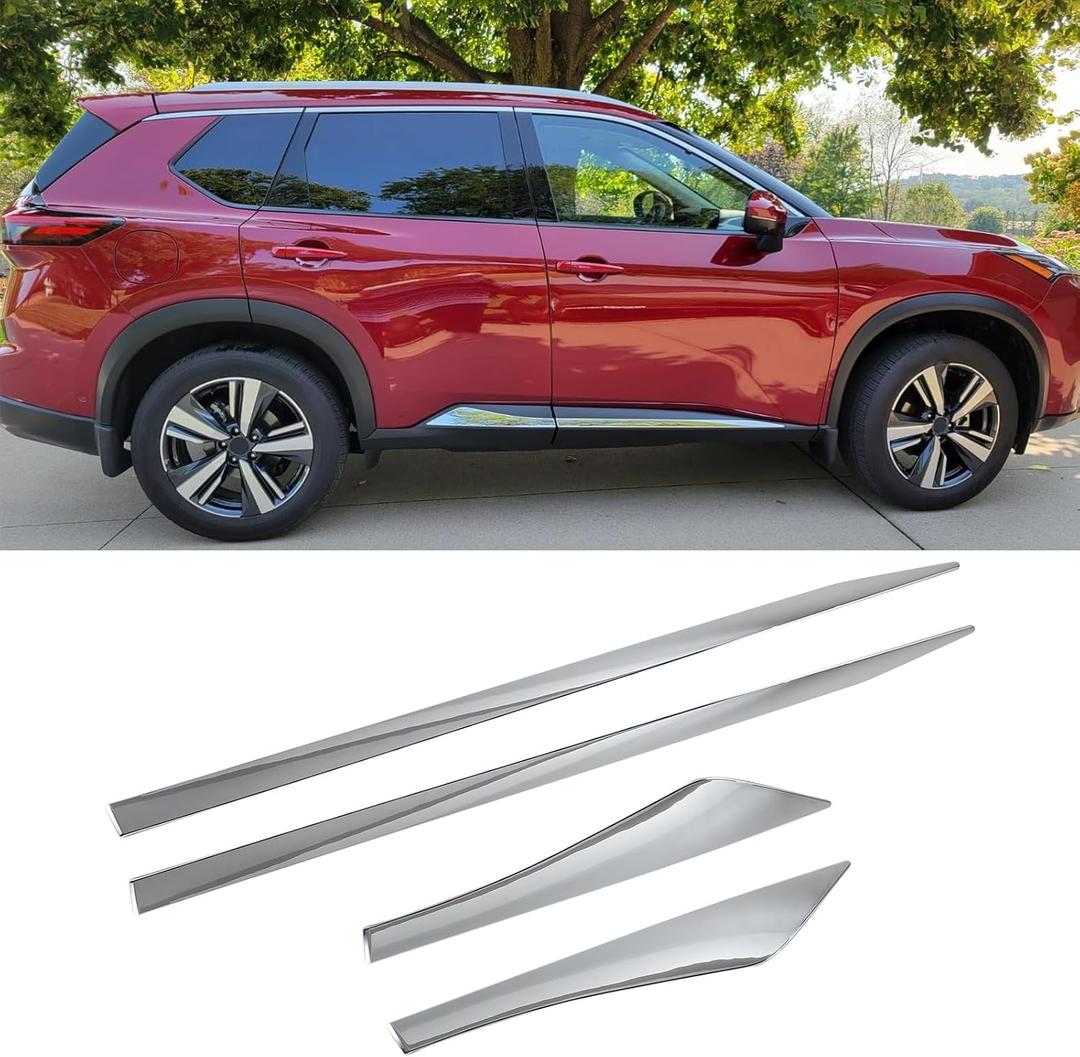 Body Side Molding for Nissan Rogue 2021-2026 Door Molding Chrome Trim