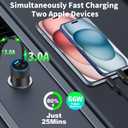 [Apple MFi Certified] iPhone 17 Charger Fast Car Charging, BAOYUANDA 72W PD Power Rapid Car Charger Built-in 6FT Coiled Type-C Cable Quick Car Charge for iPhone 17/Air/16/15 Pro Max,iPad Pro/Air/Mini