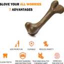 Tough Dog Toys for Aggressive Chewers, Indestructible Dog Toys, Nylon Dog Bones, Durable Tough Puppy Teething Toys, Interactive Dog Toys for Medium Large Breed, Best Gift for Dogs, Beef Flavor (1 Pack)